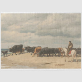 Rundvee naast het Zee (door Eugène Burnand) Tissuepapier