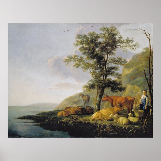 Rundvee nabij de Aelbert Cuyp Poster (Voorkant)