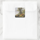 Rundvee nabij de Aelbert Cuyp Vierkante Sticker (Tas)