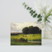 Rundvee nabij Stream - Edward Mitchell Banister Briefkaart (Staand voorkant)