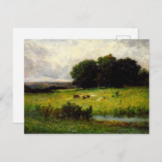 Rundvee nabij Stream - Edward Mitchell Banister Briefkaart (Voorkant / Achterkant)