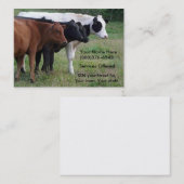 Rundvee- of inseminatiekaart visitekaartje (Voorkant / Achterkant)