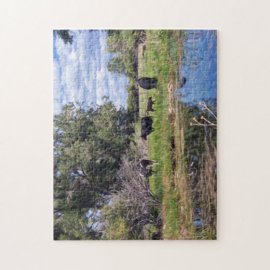 Rundvee op de Pond Legpuzzel (Verticaal)