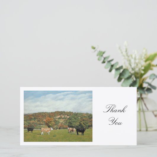 Rundvee op het Pentyrch - Dank u wel Bedankkaart (Staand voorkant)