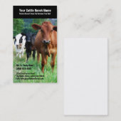 Rundvee op pasta visitekaartje (Voorkant / Achterkant)