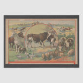 Rundvee Race Track Ephemera-ontkoppeling Tissuepapier (Voorkant)