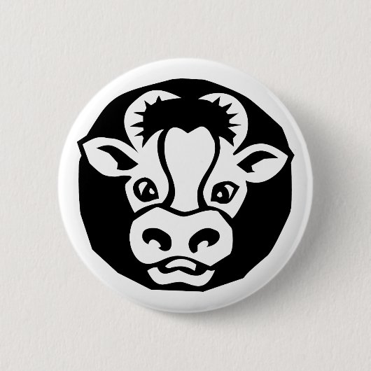 Rundvee Ronde Button 5,7 Cm (Voorkant)