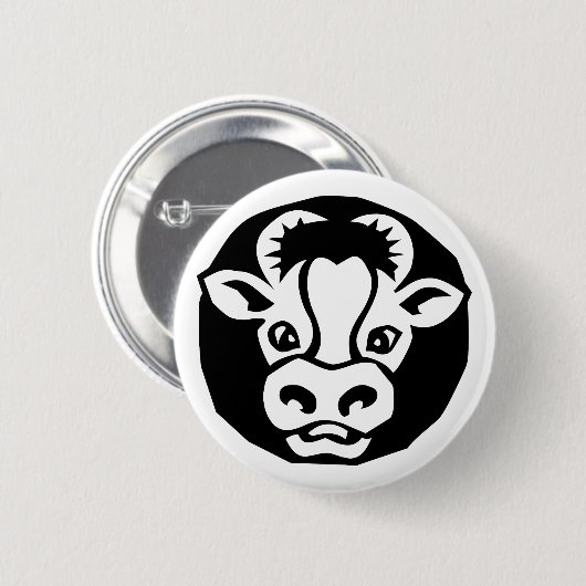 Rundvee Ronde Button 5,7 Cm (Voorkant /achterkant)