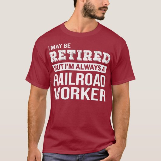 Rundvee Spoorwegwerker Gift Funny Retirement T-shirt (Voorkant)