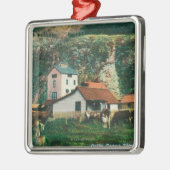 Rundvee tussen Barns SceneSkagway, AK Metalen Ornament (Links)