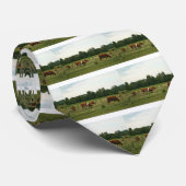 Rundvee van bruin en wittehereford stropdas (Opgerold)
