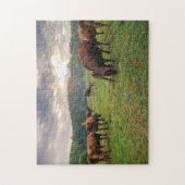 Rundvee van de Pond op zonsondergang Legpuzzel (Verticaal)