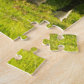 Rundvee van Koe op het groene gras Legpuzzel (Zijkant)