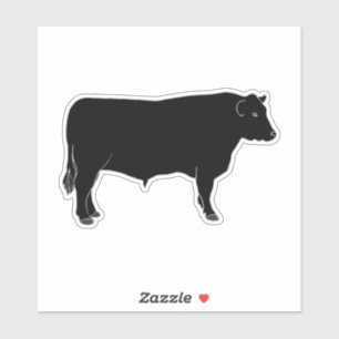 Rundvee - Zwarte Angus Bull Sticker