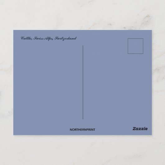 Rundvee Zwitserse Alpen Zwitserland Briefkaart (Achterkant)