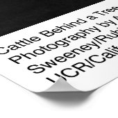 Rundveer achter een boom door Ansel Adams Poster (Hoek)