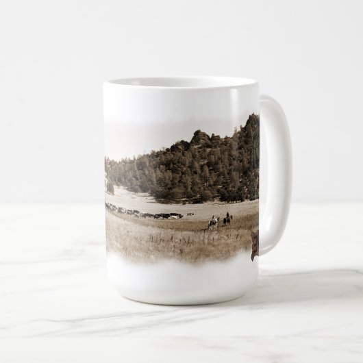 Rundveer in Sepia Koffiemok (Voorkant rechts)