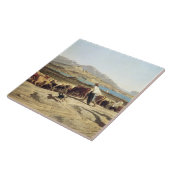 Rundveerij nabij Marseille, 1853 (olie op canva) Tegeltje (Zijkant)