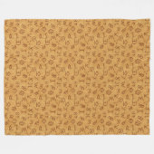 Rundveermerken op bleek leder fleece deken (Voorkant (Horizontaal))