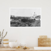 Rundveestapel Yukon River 1914 Poster (Keuken)