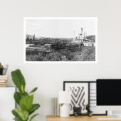 Rundveestapel Yukon River 1914 Poster (Thuiskantoor)