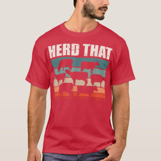 Rundveeteelt i Koe boer boer pun i herd therd T-shirt