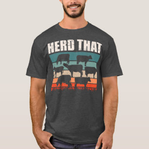 Rundveeteelt i Koe boer boer pun i herd therd T-shirt