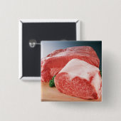 rundvlees 3 vierkante button 5,1 cm (Voorkant /achterkant)