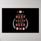 Rundvlees Bacon Beer Classic Poster (Voorkant)