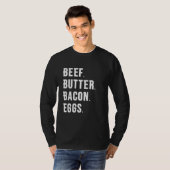 RUNDVLEES. BOTER. SPEK. EIEREN. T-SHIRT (Voorkant volledig)