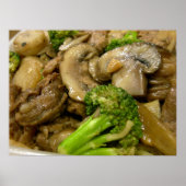 Rundvlees, broccoli & champignon roerbak poster (Voorkant)