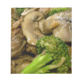Rundvlees, broccoli en champignonbroed notitieblok (Voorkant)