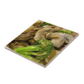 Rundvlees, broccoli en champignonbroed tegeltje (Zijkant)