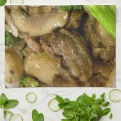 Rundvlees, broccoli en champignonbroed theedoek (Gevouwen)