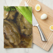 Rundvlees, broccoli en champignonbroed theedoek (Quarter Fold)