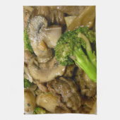 Rundvlees, broccoli en champignonbroed theedoek (Verticaal)