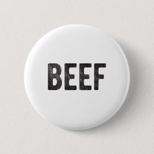 Rundvlees cadeau voor mannen BBQ vlees liefhebbers Ronde Button 5,7 Cm