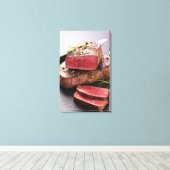 rundvlees canvas afdruk (Insitu (Houten vloer))