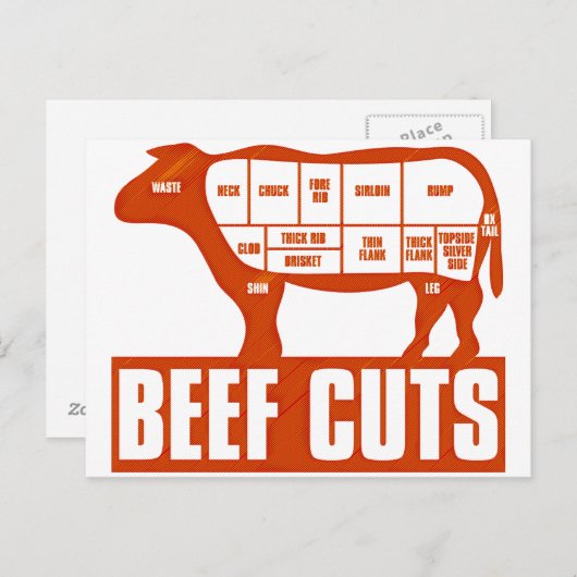 rundvlees_Cuts Briefkaart (Voorkant / Achterkant)