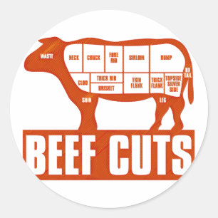 rundvlees_Cuts Ronde Sticker
