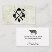 Rundvlees Diagram BBQ Utensils | runderkip Visitekaartje (Voorkant / Achterkant)