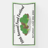 Rundvlees en Broccoli Chinees Restaurant Food Fest Spandoek (Verticaal)