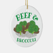 Rundvlees en Broccoli-Chinees restaurant met uitke Keramisch Ornament (Rechts)