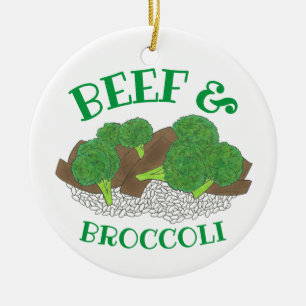 Rundvlees en Broccoli-Chinees restaurant met uitke Keramisch Ornament
