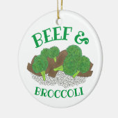 Rundvlees en Broccoli-Chinees restaurant met uitke Keramisch Ornament (Links)