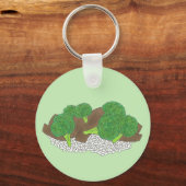 Rundvlees en Broccoli-Chinees Takeaway Takeout Foo Sleutelhanger (Voorkant)