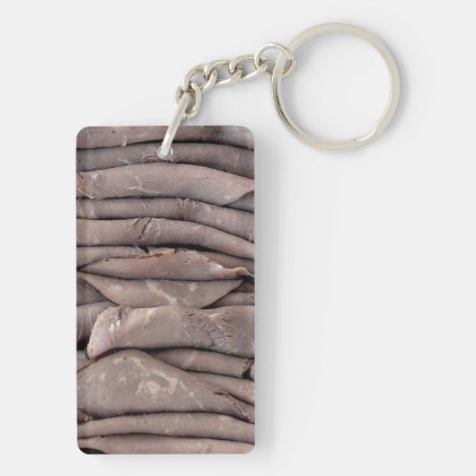 Rundvlees en ham sleutelhanger (achterkant)