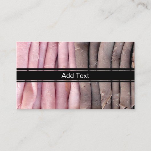 Rundvlees en hammen visitekaartje (Voorkant)