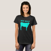 Rundvlees geneest koe steak vlees t-shirt (Voorkant volledig)