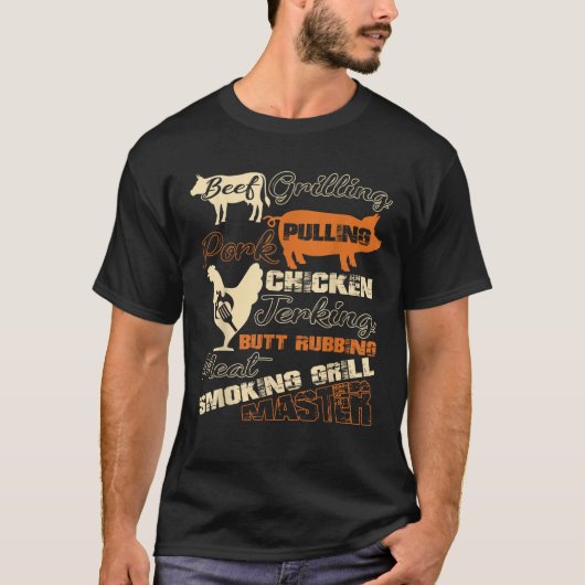 Rundvlees Grillen Varkensvlees Trekken Chicken Jer T-shirt (Voorkant)